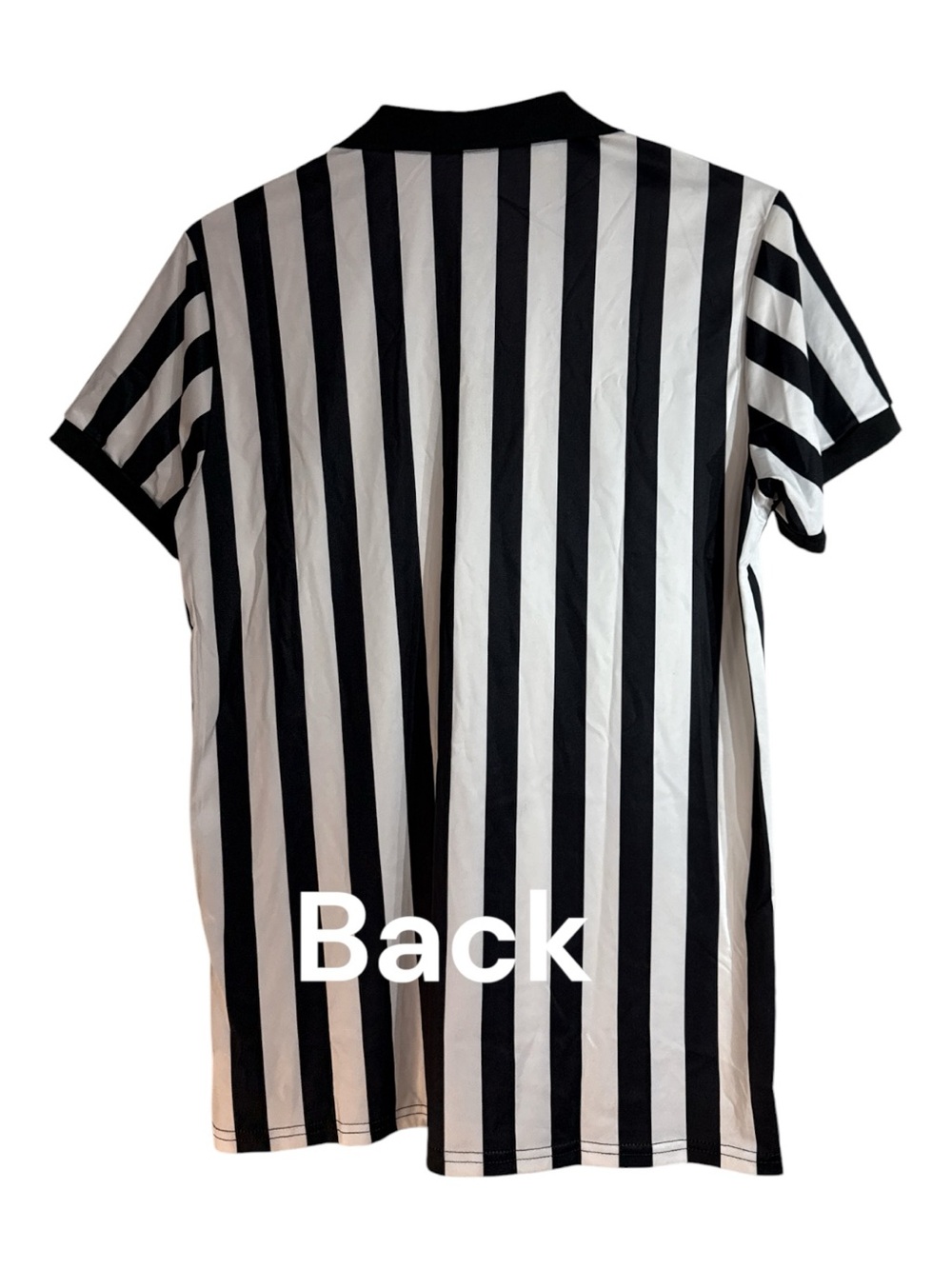 Referee Striped Collared Shirt & Hat Unisex Short Sleeve Size Small - Picture 3 of 8